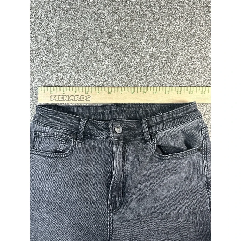 American Eagle Outfitters Jeans‎ Womens 4 Black Cotton Denim Mom Curvy Stretch